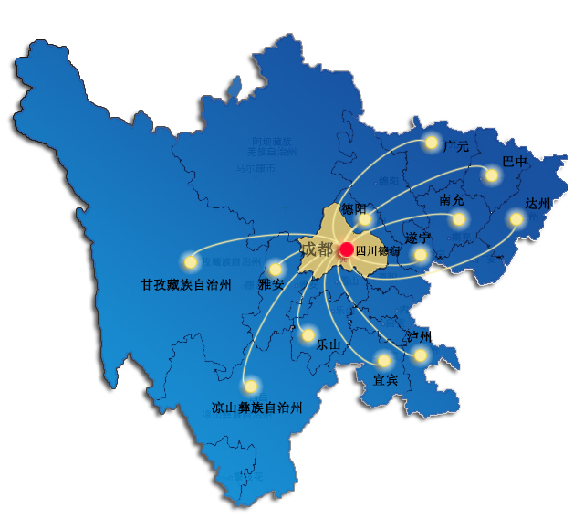 四川德润市场分布图